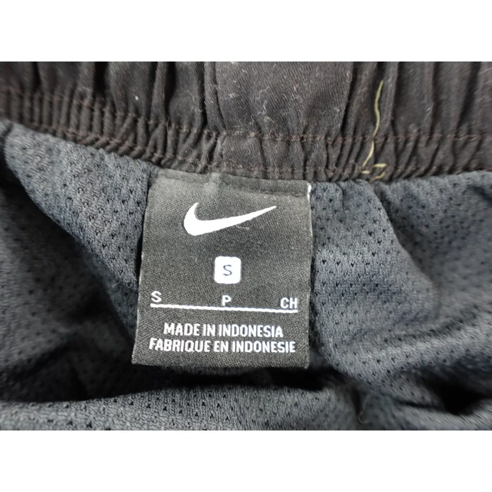Nike Mens Athletic Shorts Green Black Grey Mesh Lined Drawstring Size‎ Small